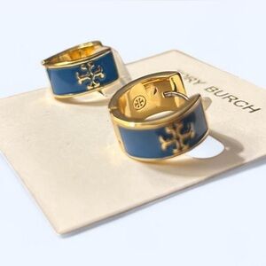 Tory Burch Kia Enamel Huggie Earrings